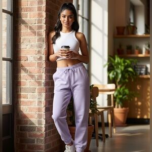 H&M Lilac joggers- XS- preowned